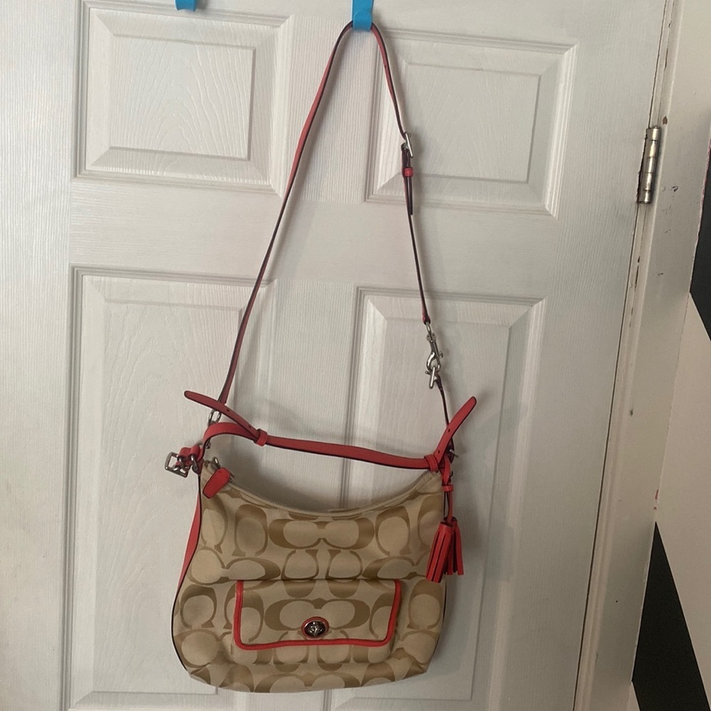 Coach Shoulder & crossbody Canvas Signature Logo purse - Picture 2 of 16
